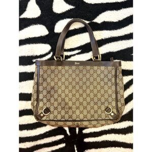 Gucci 2000 GG Canvas Abby D Ring Tote Bag